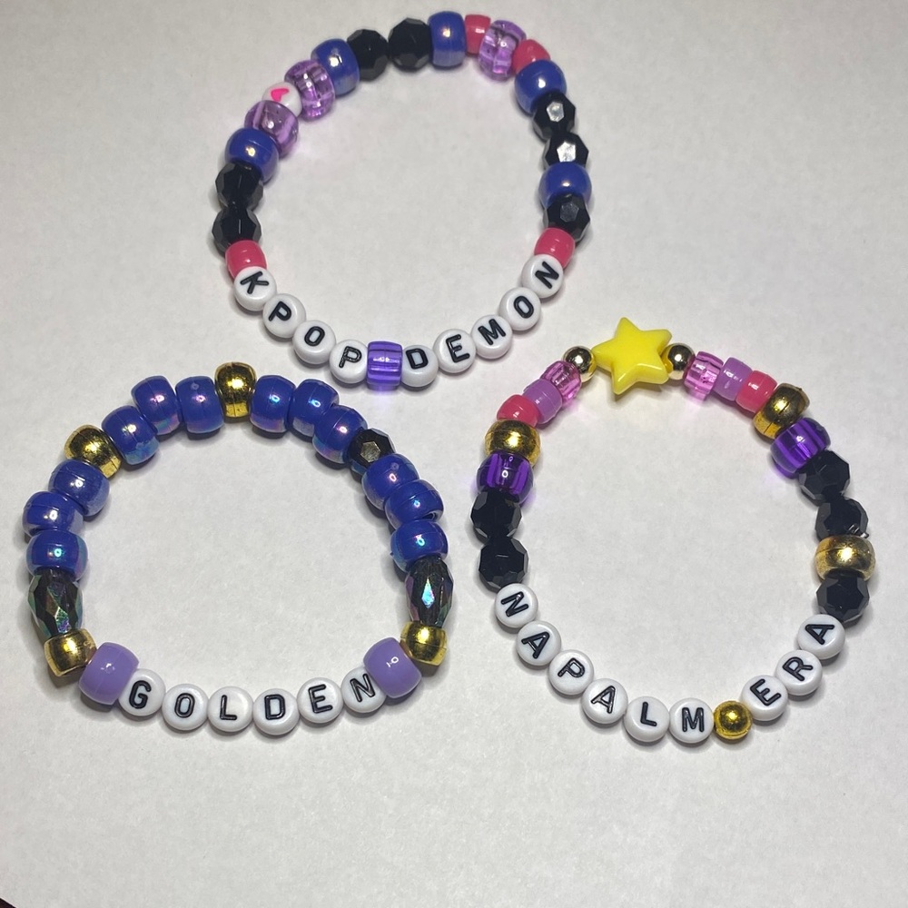 K-Pop Demon Hunters Huntrix Kandi Bracelet Set